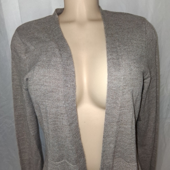 New Nanette Lepore Taupe Open Front Cardigan Women Size M - Picture 6 of 16